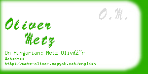 oliver metz business card